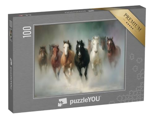 puzzleYOU: Puzzle 100 Teile „Die Pferde der Nebelwiese“ puzzleYOU: Puzzle 100 Teile „Die Pferde der Nebelwiese“ von puzzleYOU