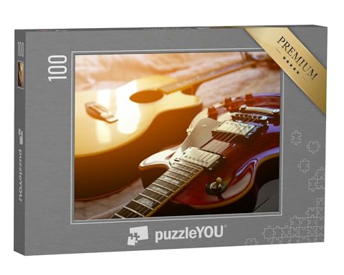 puzzleYOU: Puzzle 100 Teile „E-Gitarre und Akustikgitarre“ – aus der Puzzle-Kollektion Musik, Menschen von puzzleYOU