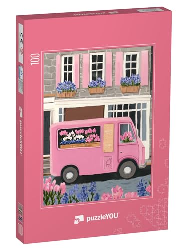 puzzleYOU: Puzzle 100 Teile „EIN Lieferwagen voller Glück“ von puzzleYOU
