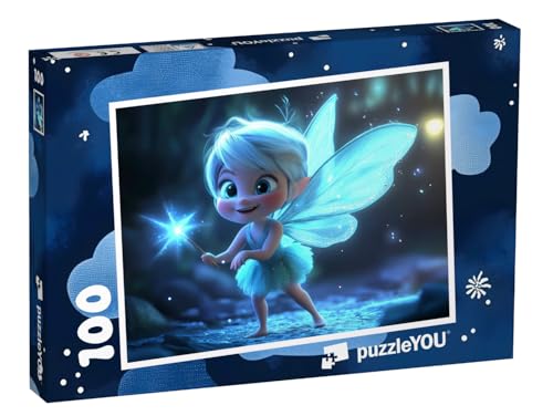 puzzleYOU: Puzzle 100 Teile „Eine kleine, süße Zauberfee“ – aus der Puzzle-Kollektion Kinderpuzzle von puzzleYOU