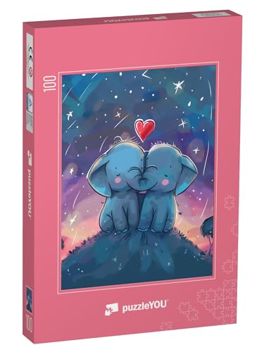 puzzleYOU: Puzzle 100 Teile „Elefantenmagie“ von puzzleYOU