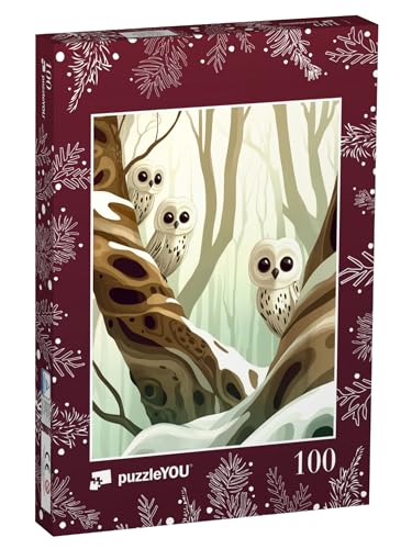 puzzleYOU: Puzzle 100 Teile „Eulen im Weihnachtswald“ – aus der Puzzle-Kollektion Weihnachten puzzleYOU: Puzzle 100 Teile „Eulen im Weihnachtswald“ – aus der Puzzle-Kollektion Weihnachten von puzzleYOU