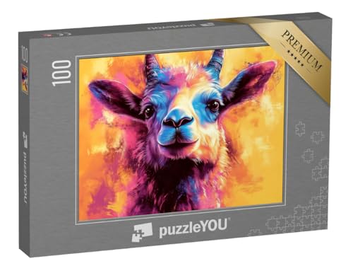 puzzleYOU: Puzzle 100 Teile „Farbenfrohe Ziege im Pop-Art-Stil“ puzzleYOU: Puzzle 100 Teile „Farbenfrohe Ziege im Pop-Art-Stil“ von puzzleYOU