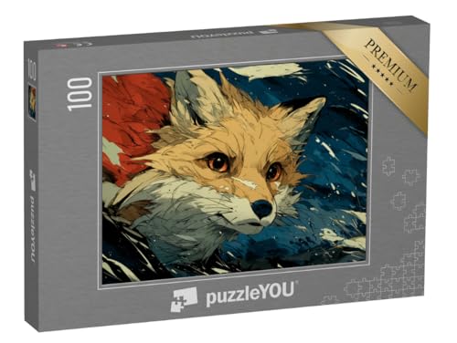 puzzleYOU: Puzzle 100 Teile „Feuerfuchs im Kampf“ – aus der Puzzle-Kollektion Anime von puzzleYOU