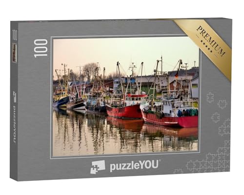 puzzleYOU: Puzzle 100 Teile „Fischtrawler im Hafen von Büsum, Deutschland“ – aus der Puzzle-Kollektion Büsum von puzzleYOU
