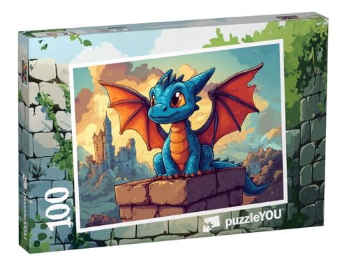 puzzleYOU: Puzzle 100 Teile „Flieg, Kleiner Drache, flieg!“ – aus der Puzzle-Kollektion Kinderpuzzle von puzzleYOU