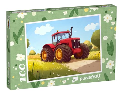 puzzleYOU: Puzzle 100 Teile „Große Räder, große Abenteuer“ – aus der Puzzle-Kollektion Kinderpuzzle von puzzleYOU