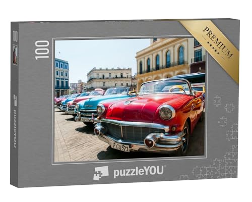 puzzleYOU: Puzzle 100 Teile „Havanna, Kuba: Oldtimer“ – aus der Puzzle-Kollektion Autos von puzzleYOU