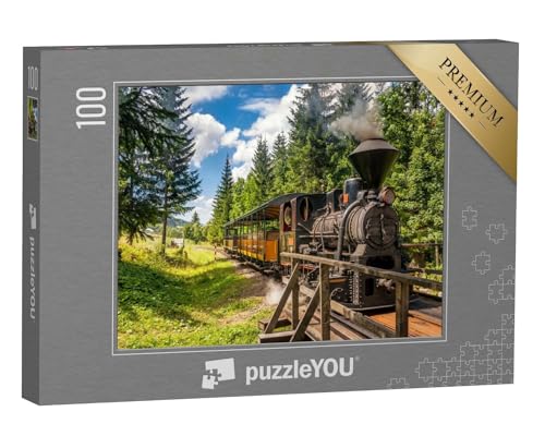 puzzleYOU: Puzzle 100 Teile „Historische Dampflokomotive in der Slowakei“ – aus der Puzzle-Kollektion Lokomotive von puzzleYOU