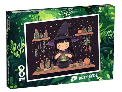 puzzleYOU: Puzzle 100 Teile „In der Hexenküche: Rezepte für kleine Magier“ – aus der Puzzle-Kollektion Kinderpuzzle von puzzleYOU