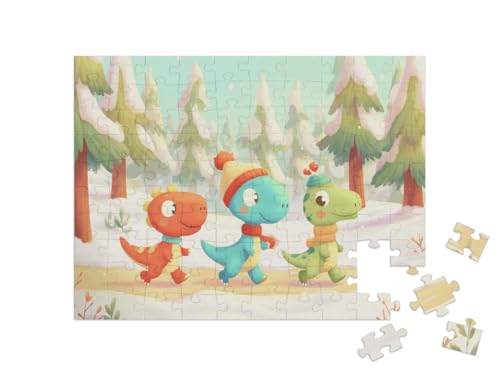 puzzleYOU: Puzzle 100 Teile „Kleine Dinos bei ihrer Winterwanderung“ puzzleYOU: Puzzle 100 Teile „Kleine Dinos bei ihrer Winterwanderung“ von puzzleYOU
