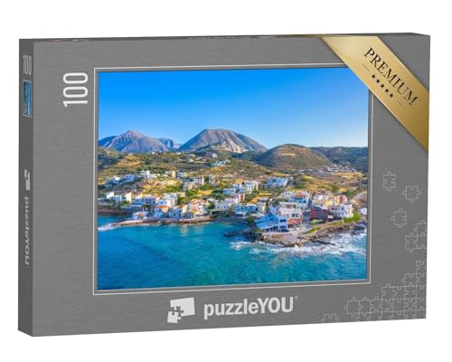 puzzleYOU: Puzzle 100 Teile „Kleines traditionelles Fischerdorf von Mochlos, Kreta“ – aus der Puzzle-Kollektion Kreta von puzzleYOU