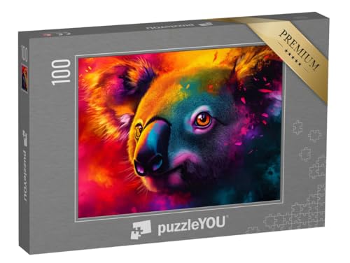 puzzleYOU: Puzzle 100 Teile „Koala als Farbenwunder“ von puzzleYOU