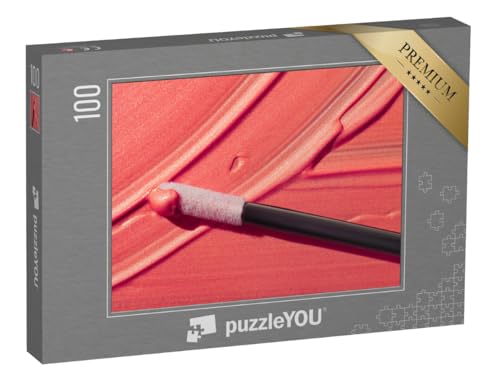 puzzleYOU: Puzzle 100 Teile „Lipgloss im Rosaton“ von puzzleYOU