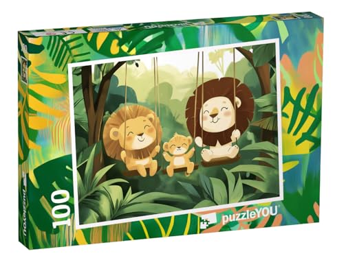 puzzleYOU: Puzzle 100 Teile „Löwenfreundschaft“ von puzzleYOU