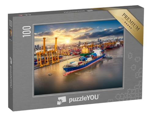puzzleYOU: Puzzle 100 Teile „Logistik und Transport am Containerhafen“ – aus der Puzzle-Kollektion Hafen, Fahrzeuge puzzleYOU: Puzzle 100 Teile „Logistik und Transport am Containerhafen“ – aus der Puzzle-Kollektion Hafen, Fahrzeuge von puzzleYOU