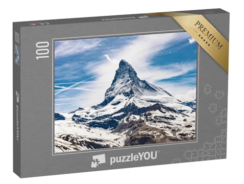 puzzleYOU: Puzzle 100 Teile „Matterhorn, Schweizer Alpen“ – aus der Puzzle-Kollektion Berge, Europa, Berge & Täler von puzzleYOU