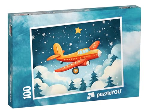 puzzleYOU: Puzzle 100 Teile „Mit dem Flieger durch die Nacht“ – aus der Puzzle-Kollektion Kinderpuzzle von puzzleYOU