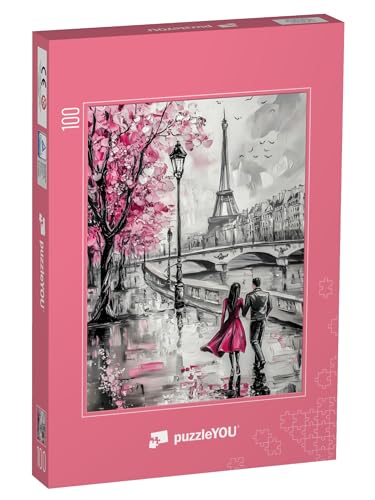 puzzleYOU: Puzzle 100 Teile „Mit dir in Paris“ von puzzleYOU