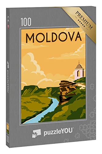 puzzleYOU: Puzzle 100 Teile „Moldawien - Vintage Illustration“ puzzleYOU: Puzzle 100 Teile „Moldawien - Vintage Illustration“ von puzzleYOU