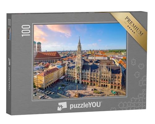 puzzleYOU: Puzzle 100 Teile „München: Rathaus am Marienplatz“ – aus der Puzzle-Kollektion Deutschland, Deutsche Städte von puzzleYOU