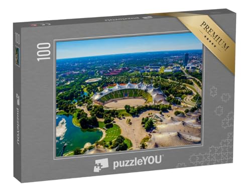 puzzleYOU: Puzzle 100 Teile „Olympiastadion München, in dem 1972 die Olympischen Spiele stattfanden“ – aus der Puzzle-Kollektion Olympiastadion München von puzzleYOU