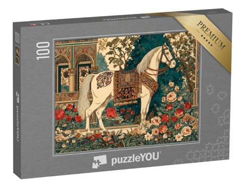 puzzleYOU: Puzzle 100 Teile „Orientalisch geschmücktes Pferd im Rosengarten“ puzzleYOU: Puzzle 100 Teile „Orientalisch geschmücktes Pferd im Rosengarten“ von puzzleYOU
