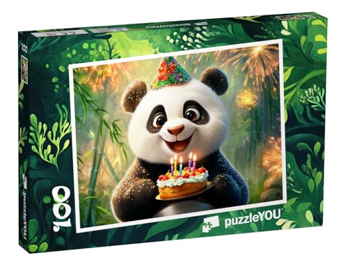 puzzleYOU: Puzzle 100 Teile „Paula Panda hat eine Überraschung für Dich“ – aus der Puzzle-Kollektion Kinderpuzzle von puzzleYOU