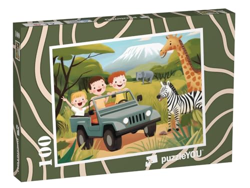 puzzleYOU: Puzzle 100 Teile „Safari-Abenteuer“ – aus der Puzzle-Kollektion Kinderpuzzle von puzzleYOU