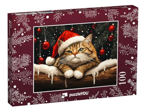 puzzleYOU: Puzzle 100 Teile „Santa Paws is Coming to Town“ von puzzleYOU
