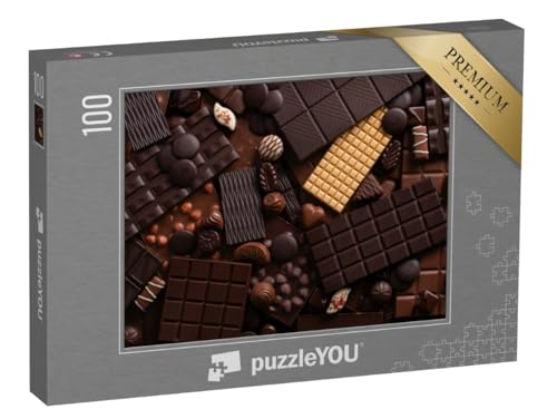 puzzleYOU: Puzzle 100 Teile „Schokoladentafeln mit Pralinen“ von puzzleYOU