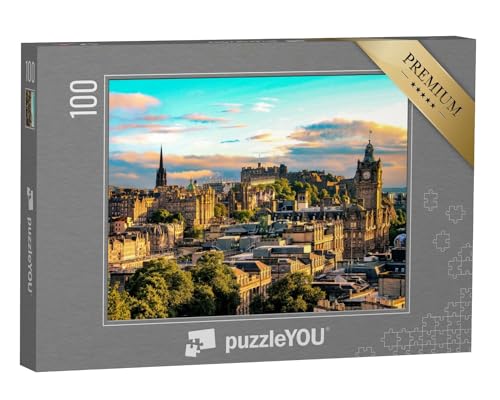 puzzleYOU: Puzzle 100 Teile „Skyline von Edinburgh vom Calton Hill aus gesehen, Schottland“ – aus der Puzzle-Kollektion Schottland von puzzleYOU