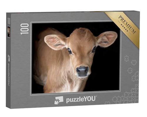 puzzleYOU: Puzzle 100 Teile „Süßes Jersey Kalb“ – aus der Puzzle-Kollektion Kühe & Kälber von puzzleYOU