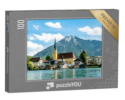 puzzleYOU: Puzzle 100 Teile „Tegernsee in Bayern, Deutschland“ – aus der Puzzle-Kollektion Tegernsee, Landschaft von puzzleYOU
