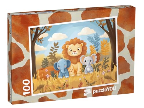 puzzleYOU: Puzzle 100 Teile „Tierische Freunde“ – aus der Puzzle-Kollektion Kinderpuzzle von puzzleYOU