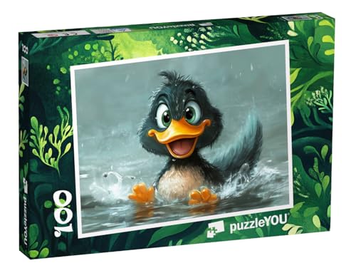 puzzleYOU: Puzzle 100 Teile „Wasserspaß mit Ente Quack“ von puzzleYOU