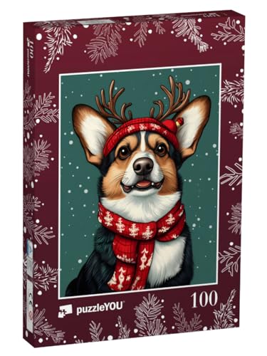 puzzleYOU: Puzzle 100 Teile „Weihnachten mit Corgi Oskar“ puzzleYOU: Puzzle 100 Teile „Weihnachten mit Corgi Oskar“ von puzzleYOU