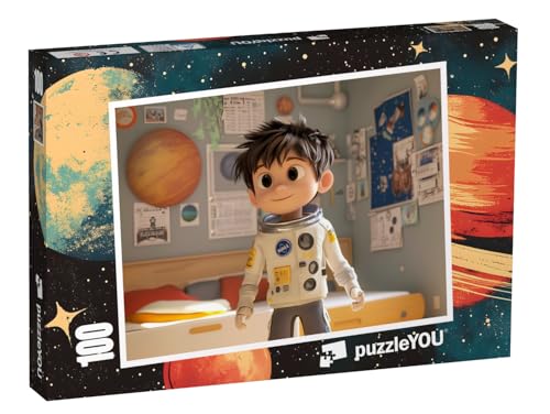 puzzleYOU: Puzzle 100 Teile „Weltraumgeschichten für kleine Entdecker“ – aus der Puzzle-Kollektion Kinderpuzzle von puzzleYOU