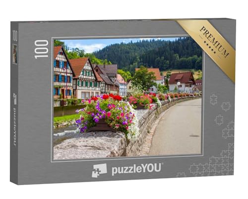 puzzleYOU: Puzzle 100 Teile „Wunderschönes Schiltach im Schwarzwald, Deutschland“ – aus der Puzzle-Kollektion Regionen, Schwarzwald, Deutschland von puzzleYOU