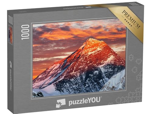puzzleYOU: Puzzle 1000 Teile „Abend am Mount Everest, Nepal“ – aus der Puzzle-Kollektion Berge, Everest von puzzleYOU