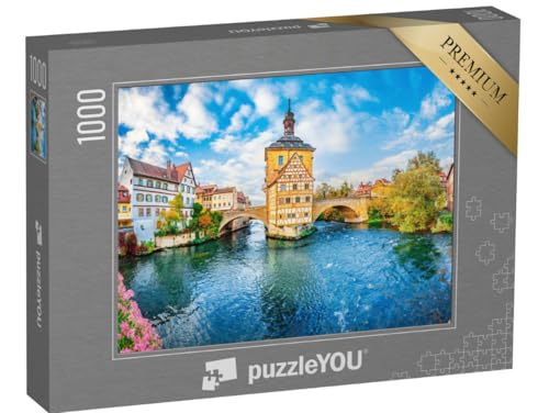 puzzleYOU: Puzzle 1000 Teile „Altstadt von Bamberg mit viel Fachwerk, Bayern, Deutschland“ – aus der Puzzle-Kollektion Main, Bayern, Franken, Bamberg, Deutschland, Regionale Puzzles Deutschland von puzzleYOU