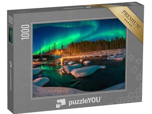 puzzleYOU: Puzzle 1000 Teile „Aurora Borealis: Nordlicht“ – aus der Puzzle-Kollektion Natur, Nordlichter, Himmel & Jahreszeiten von puzzleYOU