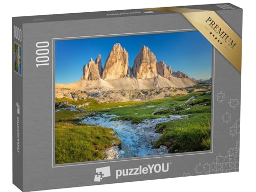 puzzleYOU: Puzzle 1000 Teile „Die berühmten DREI Zinnen in den Dolomiten, Italien“ – aus der Puzzle-Kollektion Berge, DREI Zinnen puzzleYOU: Puzzle 1000 Teile „Die berühmten DREI Zinnen in den Dolomiten, Italien“ – aus der Puzzle-Kollektion Berge, DREI Zinnen von puzzleYOU