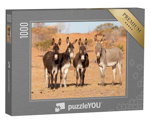 puzzleYOU: Puzzle 1000 Teile „Esel im australischen Outback“ – aus der Puzzle-Kollektion Esel von puzzleYOU