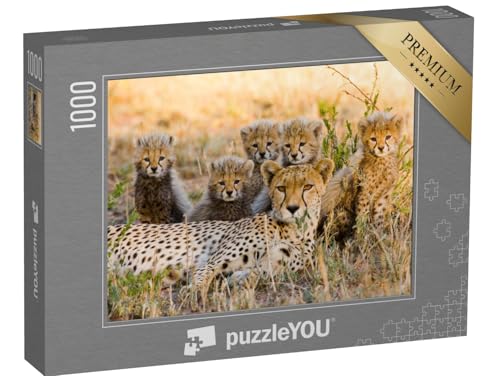 puzzleYOU: Puzzle 1000 Teile „Gepardenmutter und ihre Jungtiere in der Savanne, Kenia“ – aus der Puzzle-Kollektion Safari, Geparden, Tiere in Savanne & Wüste puzzleYOU: Puzzle 1000 Teile „Gepardenmutter und ihre Jungtiere in der Savanne, Kenia“ – aus der Puzzle-Kollektion Safari, Geparden, Tiere in Savanne & Wüste von puzzleYOU