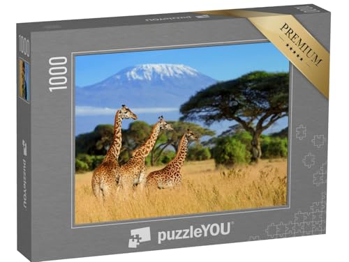 puzzleYOU: Puzzle 1000 Teile „Giraffen vor dem Kilimandscharo, Nationalpark von Kenia, Afrika“ – aus der Puzzle-Kollektion Safari, Savanne puzzleYOU: Puzzle 1000 Teile „Giraffen vor dem Kilimandscharo, Nationalpark von Kenia, Afrika“ – aus der Puzzle-Kollektion Safari, Savanne von puzzleYOU