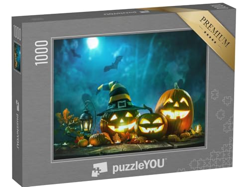 puzzleYOU: Puzzle 1000 Teile „Halloween-Kürbisse: Happy Halloween!“ – aus der Puzzle-Kollektion Festtage von puzzleYOU