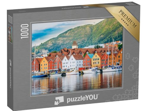 puzzleYOU: Puzzle 1000 Teile „Historisches Bryggen, Stadt Bergen, Norwegen, UNESCO-Welterbe“ – aus der Puzzle-Kollektion Bergen, Europäische Städte von puzzleYOU