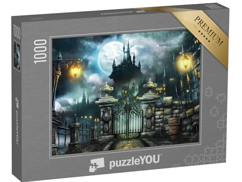 puzzleYOU: Puzzle 1000 Teile „Illustration: Halloween-Schloss“ – aus der Puzzle-Kollektion Gothik, Fantasy puzzleYOU: Puzzle 1000 Teile „Illustration: Halloween-Schloss“ – aus der Puzzle-Kollektion Gothik, Fantasy von puzzleYOU