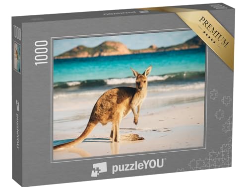 puzzleYOU: Puzzle 1000 Teile „Känguru, Lucky Bay, Cape Le Grand National Park, Australien“ – aus der Puzzle-Kollektion Tiere, Kängurus, Exotische Tiere & Trend-Tiere von puzzleYOU